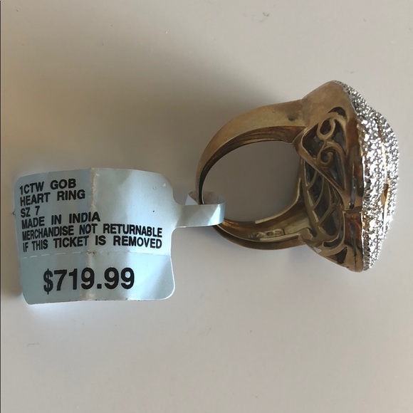 Heart Ring 1CTW GOB size 7 new - Picture 6 of 8
